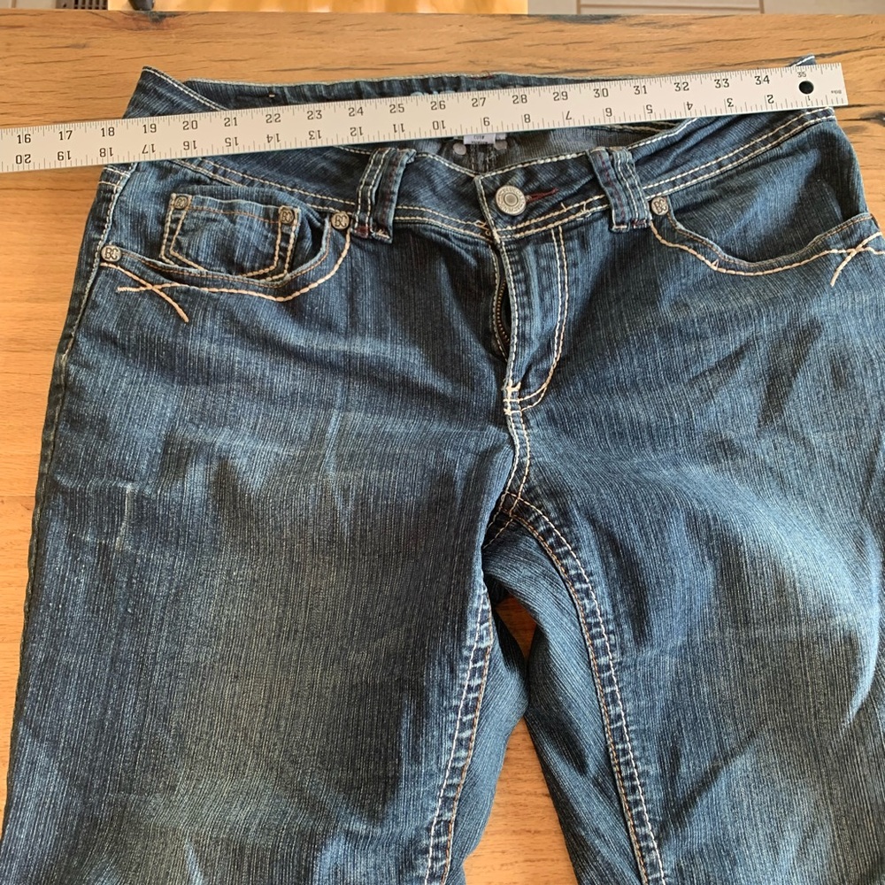 Blue Cast Denim Jeans‎ Blue Straight Leg Mid Rise Women’s 14 Preloved - Picture 3 of 9